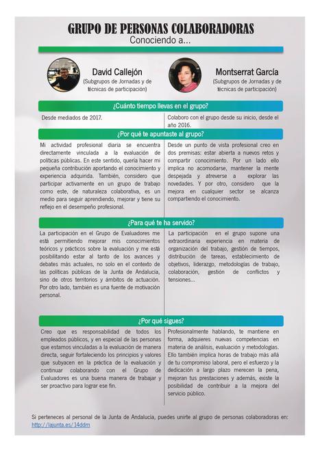 El Grupo de Personas Colaboradoras de la Junta de Andalucía para la Evaluación de Políticas Públicas (VI) | Evaluación de Políticas Públicas - Actualidad y noticias | Scoop.it