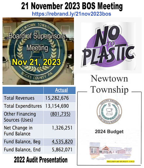 Summary of 21 November 2023 #NewtownPA BOS Meeting | Newtown News of Interest | Scoop.it