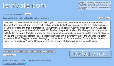 Textivate, herramienta para crear actividades online a partir de textos | @Tecnoedumx | Scoop.it
