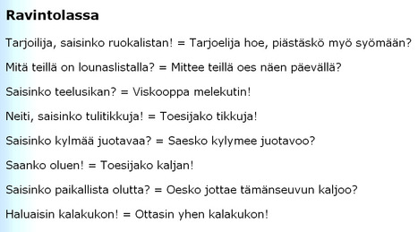 Savonkielen sanakirja turisteille | 1Uutiset - Lukemisen tähden | Scoop.it