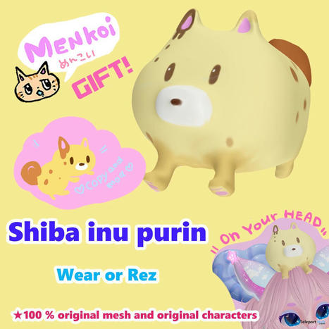 Shiba Inu Purin March 2022 Gift by MENKOi | Teleport Hub - Second Life Freebies | Second Life Freebies | Scoop.it