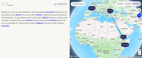 TraAM - Cartographier un parcours migratoire avec des &eacute;l&egrave;ves allophones &agrave; l&rsquo;aide des IA&nbsp; | Veille &Eacute;ducative - L'actualit&eacute; de l'&eacute;ducation en continu | Scoop.it