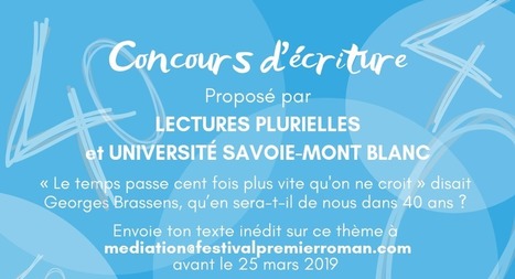 Chambéry | Lectures Plurielles : "Jusqu'au 25/03, notre «Concours d'écriture étudiants» | Ce monde à inventer ! | Scoop.it