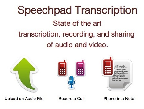 Online Transcription Service Works from Your Files or Straight From Your Calls: Speechpad | Web Publishing Tools | Scoop.it