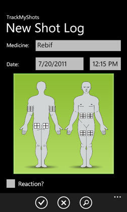 Medical Smartphones [part of HCPLive]: A mobile health app for Windows Phone 7: TrackMyShots | healthcare technology | Scoop.it