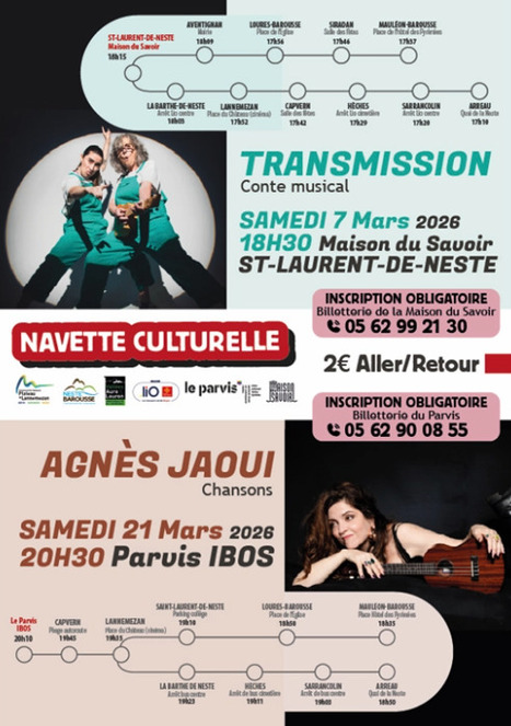 Navette culturelle intercommunautaire : soir&eacute;e conte musical le 7 Mars &agrave; Saint-Laurent-de-Neste | Vall&eacute;es d'Aure & Louron - Pyr&eacute;n&eacute;es | Scoop.it
