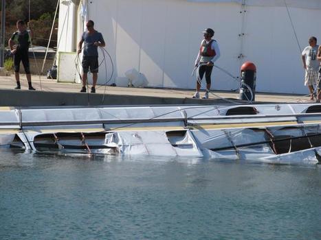 Luna Rossa Challenge crashing their Wingsailed foiling SL33 | Wing sail technology | Scoop.it