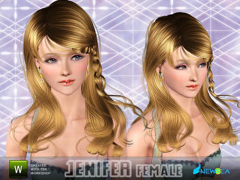 Newsea Jenifer Female Hairstyle : GRATUIT pendant 24h (TSR) | Les Sims | Scoop.it