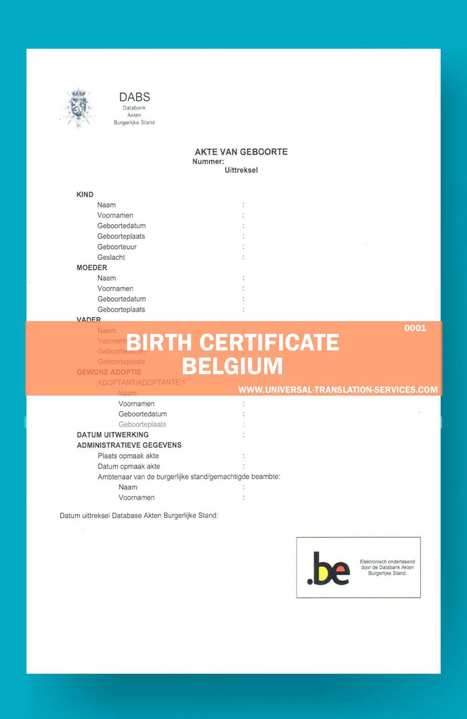 Birth Certificate Belgium | Universal Translation Company | Scoop.it