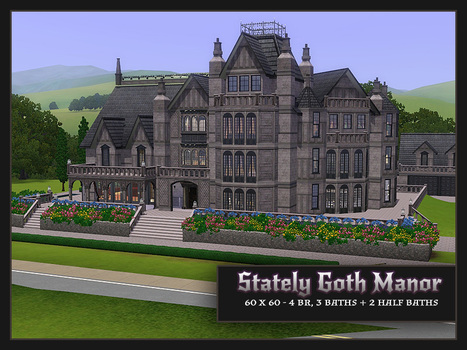 Stately Goth Manor (residential - no CC)  << Mod The Sims | Les Sims | Scoop.it