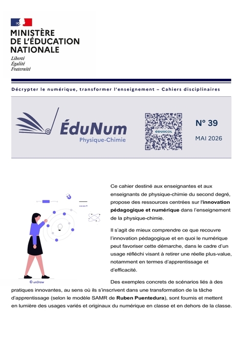 Cahier &Eacute;dunum Physique-chimie n&deg;39 - Mai 2026&nbsp; | Veille &Eacute;ducative - L'actualit&eacute; de l'&eacute;ducation en continu | Scoop.it