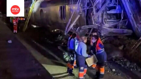 Juna suistui raiteilta ja t&ouml;rm&auml;si toiseen luotijunaan: Ainakin 10 kuollut ja sata loukkaantunut Espanjassa | 1Uutiset - Lukemisen t&auml;hden | Scoop.it