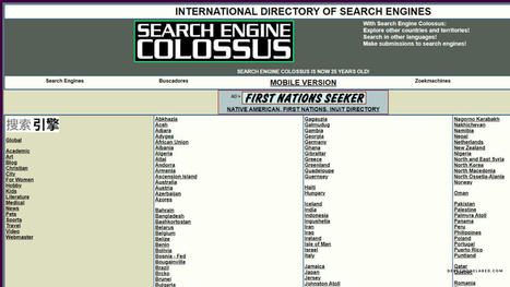 Search Engine Colossus, directorio de motores de búsqueda internacionales.  | Recursos, Servicios y Herramientas de la Web 2.0 en pequeñas dosis. | Scoop.it