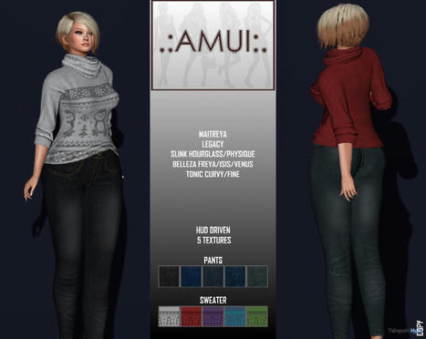 Helina Sweater & Pants Fatpack Teleport Hub Group Gift by AMUI | Teleport Hub - Second Life Freebies | Second Life Freebies | Scoop.it