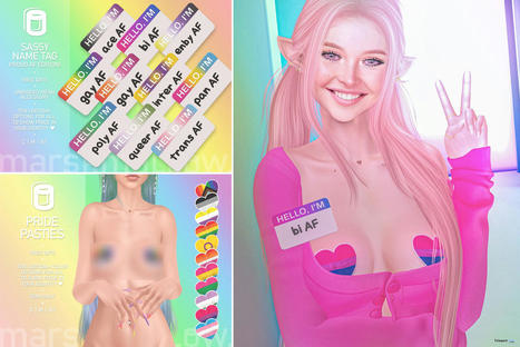 Pride Pasties & Sassy Name Tags June 2023 Gift by marshmallow | Teleport Hub - Second Life Freebies | Second Life Freebies | Scoop.it