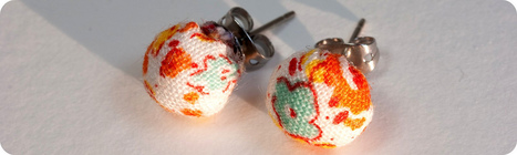 Orecchini con la stoffa | Orecchini Fai da Te: i migliori tutorial | Scoop.it