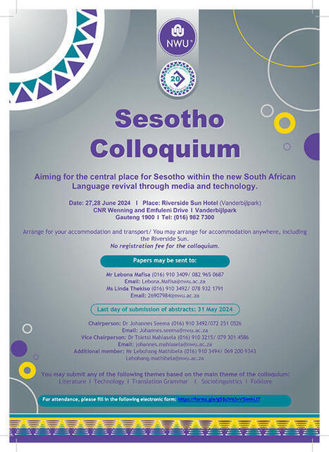 First Sesotho Language Colloquium to further discourse on the importance of indigenous languages | news.nwu.ac.za | Metaglossia: The Translation World | Scoop.it