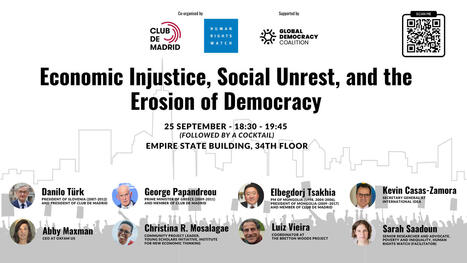 Panel: Economic Injustice, Social Unrest, and the Erosion of Democracy | Global Public Goods and Bads, Culture, Social Policy, Population and Migration, NGO's, NonProfit | Scoop.it