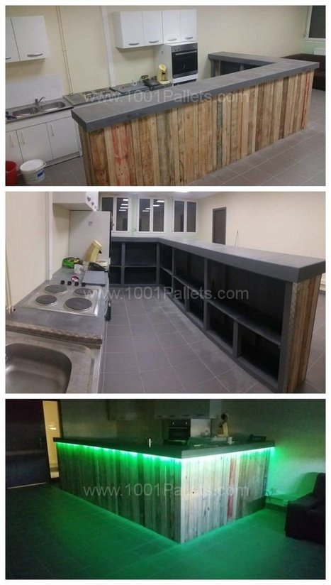 Pallets Bar With Lights | 1001 Pallets ideas ! | Scoop.it