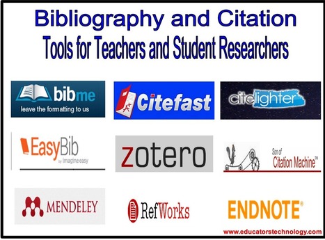 10 of The Best Bibliography and Citation Tools for Teachers and Student Researchers | Capstone: An ESRM Coda | Scoop.it