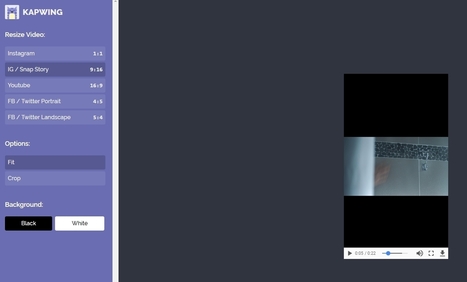 Kapwing : un outil pour redimensionner les vidéos au bon format pour les réseaux sociaux | Time to Learn | Scoop.it