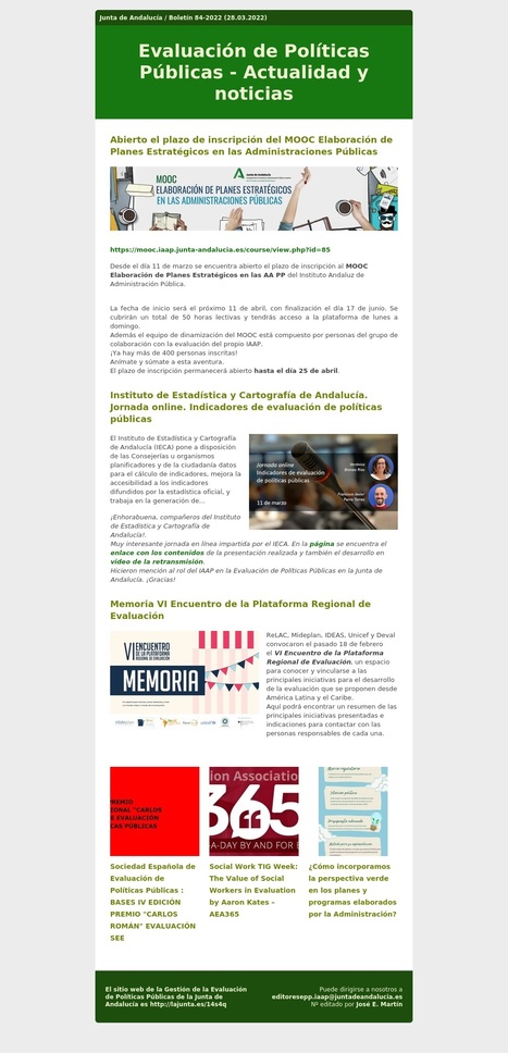 Boletín nº84 de Evaluación de Políticas Públicas. Actualidad y noticias | Evaluación de Políticas Públicas - Actualidad y noticias | Scoop.it