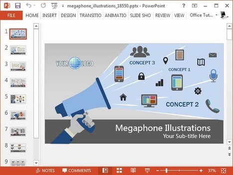 Animated Loudspeaker PowerPoint Template | PowerPoint and Presentations | Scoop.it