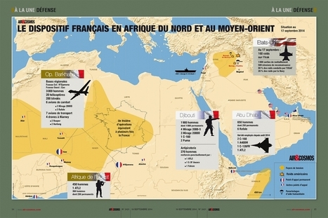 Carte du dispositif français en Afrique du Nord et Moyen-Orient | DEFENSE NEWS | Scoop.it