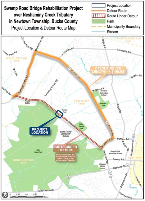 Swamp Road Bridge Rehabilitation Project Will Divert Traffic - Including Quarry Trucks - to Durham Road/Stoopville Road Detour. Yikes! | Newtown News of Interest | Scoop.it