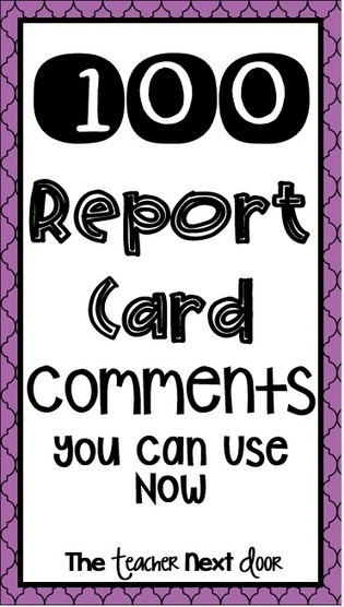 100 Report Card Comments You Can Use Now | Learning, Teaching & Leading Today | Scoop.it