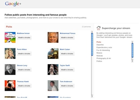 Google+ ya recomienda usuarios a seguir a usuarios recién registrados | E-Learning, Formación, Aprendizaje y Gestión del Conocimiento con TIC en pequeñas dosis. | Scoop.it