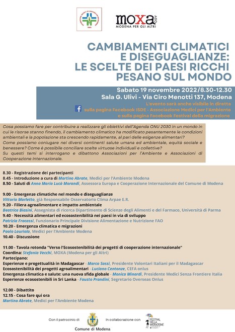 CAMBIAMENTI CLIMATICI E DISEGUAGLIANZE: LE SCELTE DEI PAESI RICCHI PESANO SUL MONDO - Sabato 19 novembre Modena | Medici per l'ambiente - A cura di ISDE Modena in collaborazione con "Marketing sociale". Newsletter N°34 | Scoop.it