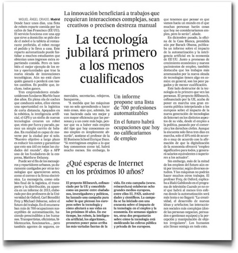 Sobre el futuro del trabajo, en El País | TIC & Educación | Scoop.it
