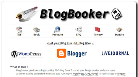 Blogger ou WordPress : Comment transformer son blog en livre PDF ? | Time to Learn | Scoop.it