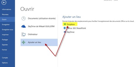 Comment ajouter Dropbox ou Google Drive sur le « Cloud Storage » d’Office 2013 | Time to Learn | Scoop.it