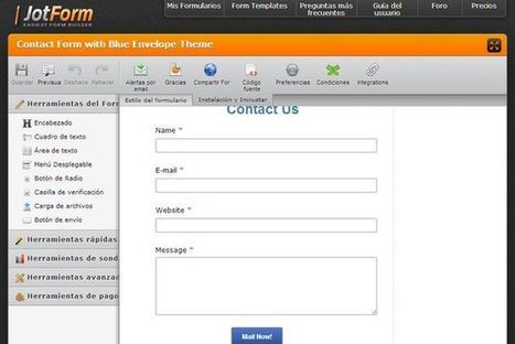 JotForm, crea fácilmente formularios para tu web | Utilización de Twitter la Educación | Scoop.it