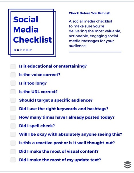 Your Go-To Social Media Checklist for Your Next Update | digital marketing strategy | Scoop.it