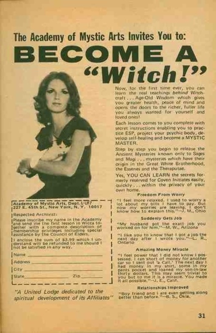 The Academy of Mystic Arts Invites You to: BECOME A "Witch!" | A Marketing Mix | Scoop.it