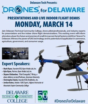 Drones for Delaware: Presentations and Live Indoor Flight Demonstrations - sUAS News | Remotely Piloted Systems | Scoop.it