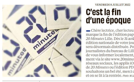 20 Minutes: fin de l'édition Lille | DocPresseESJ | Scoop.it