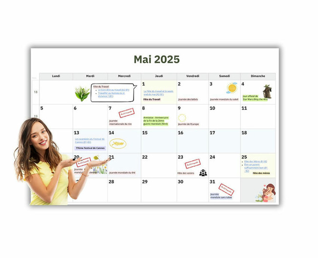 Le calendrier FLE pour mai 2025 est disponible ! 📆 | POURQUOI PAS... EN FRANÇAIS ? | Scoop.it
