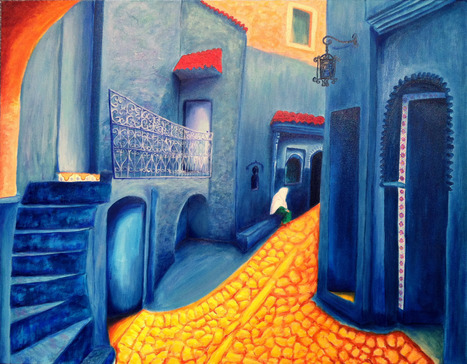 Painting: Blue Morocco art | World Arts | Scoop.it