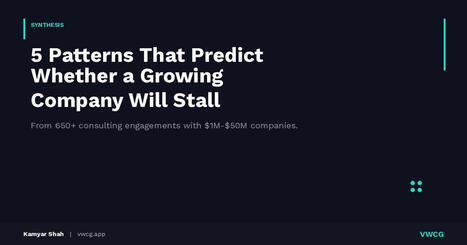 The 5 Patterns That Predict Whether a Growing Company Will Stall | VWCG Blog | ChiefOperatingOfficer | Scoop.it