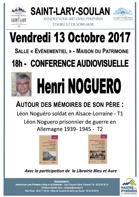 Conférence d'Henri Noguero à Saint-Lary Soulan le 13 octobre | Vallées d'Aure & Louron - Pyrénées | Scoop.it