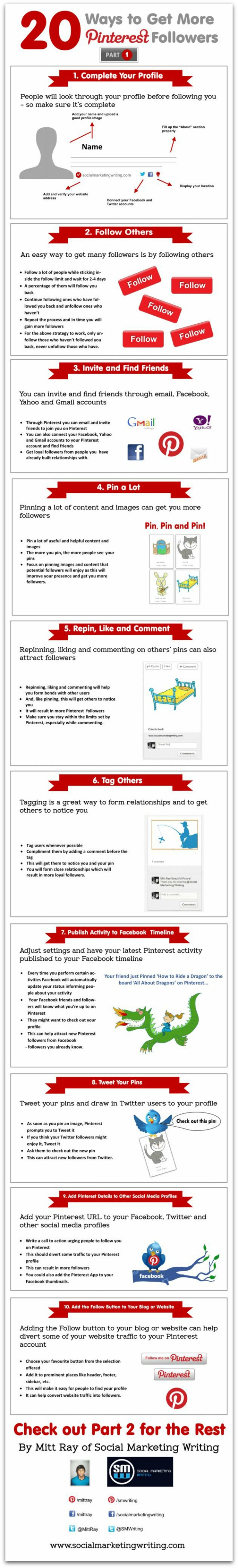 Infographic: 10 ways to get more followers on Pinterest - Ragan | The MarTech Digest | Scoop.it
