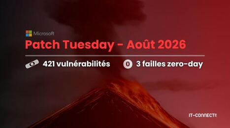 Patch Tuesday Ao&ucirc;t 2026 : 421 failles corrig&eacute;es et une zero-day exploit&eacute;e par Lazarus | Accompagnement au changement | Scoop.it