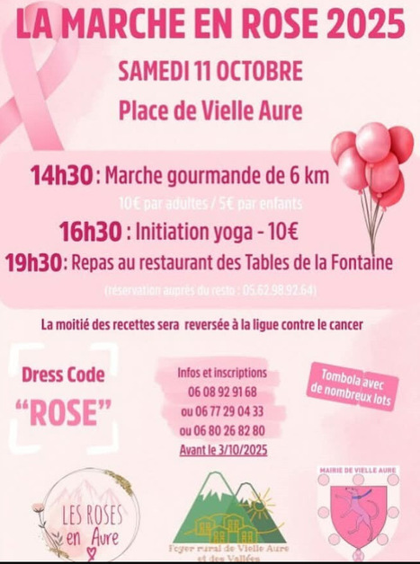 Marche en rose à Vielle-Aure le 11 octobre | Vallées d'Aure & Louron - Pyrénées | Scoop.it