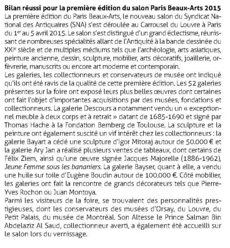 Bilan de Paris Beaux-Arts / Art Media Agency | Paris Beaux-Arts | Scoop.it