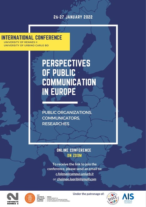 PERSPECTIVES OF PUBLIC COMMUNICATION IN EUROPE PUBLIC ORGANIZATIONS, COMMUNICATORS, RESEARCHES - 26-27 Gennaio 2022 | Italian Social Marketing Association -   Newsletter 215 | Scoop.it