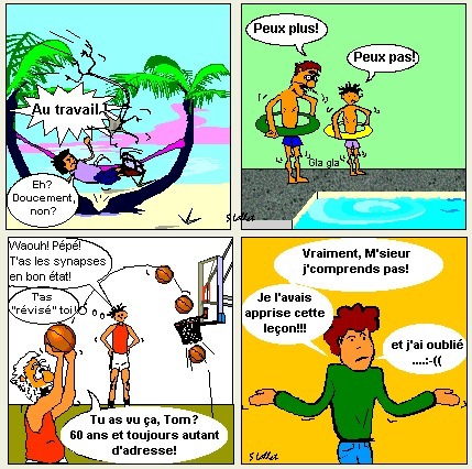 Bande dessinée exposant des astuces pour apprendre l'école | La bande dessinée FLE | Scoop.it